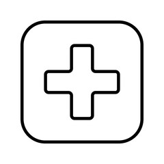 Plus icon. sign for mobile concept and web design. vector illustration%09