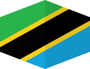 Tanzania flag background with cloth texture.Tanzania Flag vector illustration eps10.