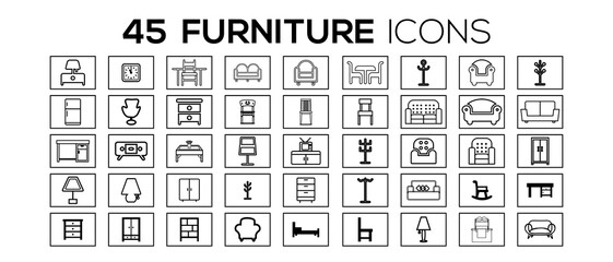 FURNITURE ICON SET DESIGN