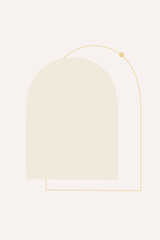 Fototapeta premium Abstract boho minimalist vector illustration for background, brochures, social media, card. Geometric shapes and moon.