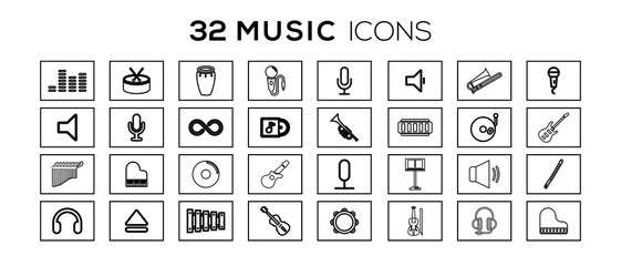 MUSIC ICON SET DESIGN