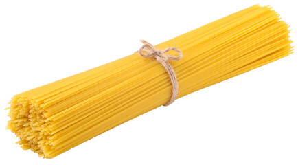 Raw spaghetti, transparent background