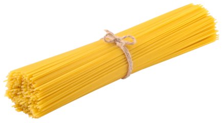 Raw spaghetti, transparent background