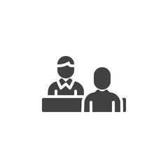 Job interview vector icon