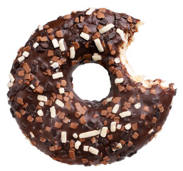 Chocolate donut, transparent background