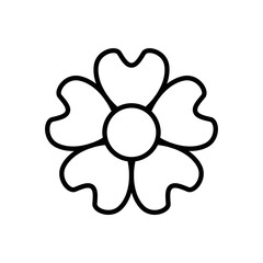 Flower icon vector graphic illustration