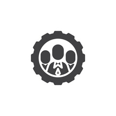 Cooperation process vector icon