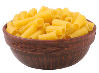 Raw pasta, transparent background