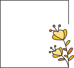 Naklejka premium decorative floral frames illustration