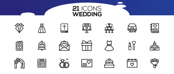 WEDDING ICON SET DESIGN