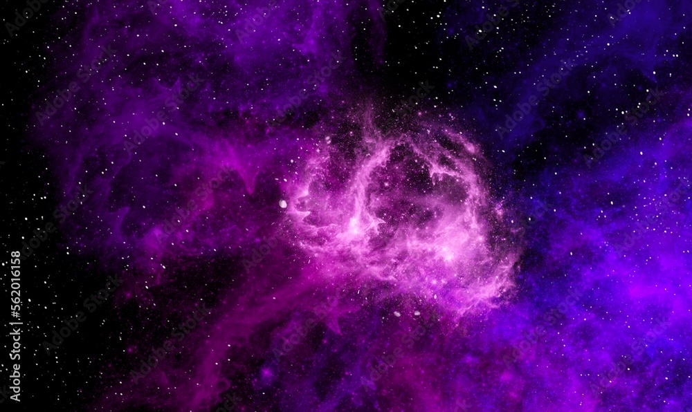 Canvas Prints space background with realistic nebula and shining stars. abstract blue and purple background with n