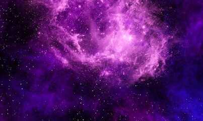 Space background with realistic nebula and shining stars. Abstract blue and purple background with nebulae and stars in space. Nebula night starry sky in rainbow colors. Multicolor outer space.