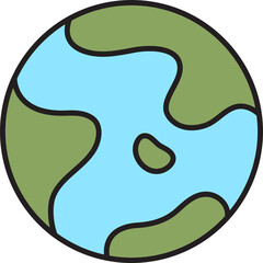 Globe fill color Icon
