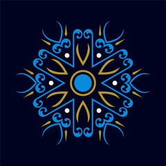 Modern mandala art vector design with a beautiful mix of colors, suitable for all advertising design needs, both for business card designs, banners, brochures and others. EPS format files