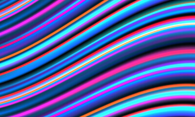 Spectrum waves. Hi tech beam. Abstract colorful reflective glow vector background. Horizontal stripe glowing laser neon color. Design for wallpaper, backdrop, patterns, texture, background, textile.