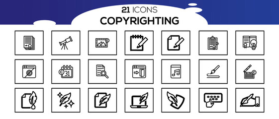 COPYRIGHTING ICON SET DESIGN