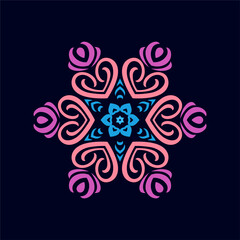 Modern mandala art vector design with a beautiful mix of colors, suitable for all advertising design needs, both for business card designs, banners, brochures and others. EPS format files