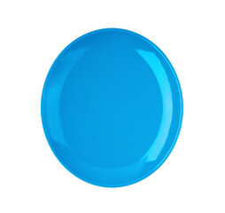 blue ceramic plate isolated on transparent png