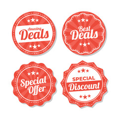 Special offer sale banner element collection set