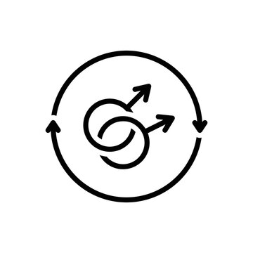 Black line icon for twinks