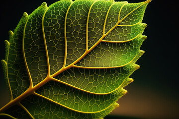macro shots of a leaf's surface. Generative AI
