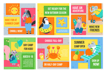 Social media post set for summer camp advertising
