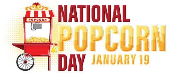 National popcorn day banner design