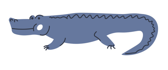 Crocodile animal, croco portrait predatory reptile