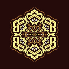 Modern mandala art vector design with a beautiful mix of colors, suitable for all advertising design needs, both for business card designs, banners, brochures and others. EPS format files