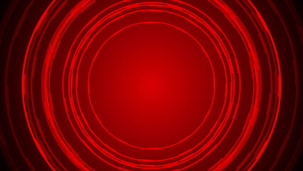Dark red round lines abstract tech design