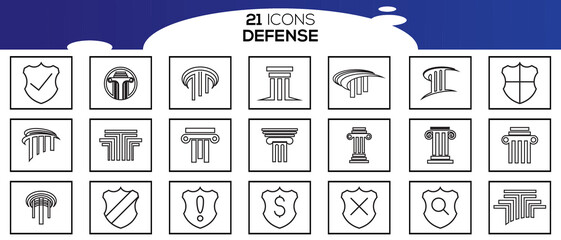 DEFENSE ICON SET DESIGN