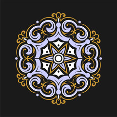 Modern mandala art vector design with a beautiful mix of colors, suitable for all advertising design needs, both for business card designs, banners, brochures and others. EPS format files