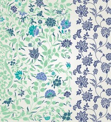 Obraz premium wedding card design, traditional paisley floral pattern , royal India 