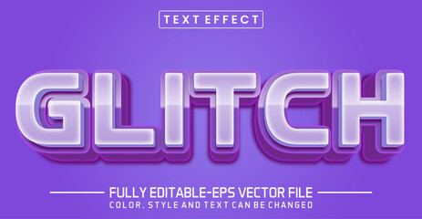 Glitch text editable style effect