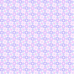 Light pastel pink, blue, lilac purple colors abstract geometric fabric seamless pattern