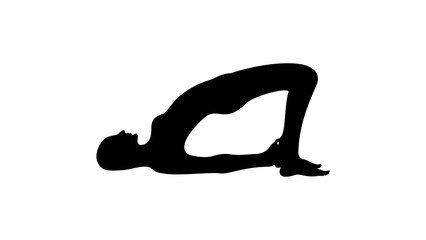 Bridge Pose in Yoga silhouette