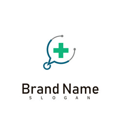 Obraz premium stetoskop consultation health logo care hospital design