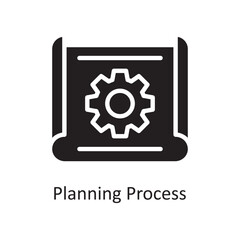 Planning Process Vector Solid Icon Design illustration. Product Management Symbol on White background EPS 10 File