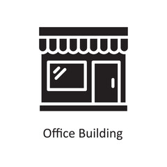 Office Building Vector Solid Icon Design illustration. Product Management Symbol on White background EPS 10 File