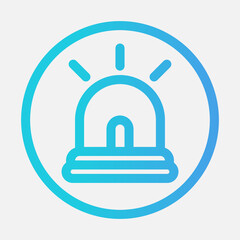 Siren icon in gradient style, use for website mobile app presentation
