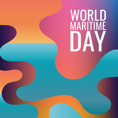 World Maritime Day . Design suitable for greeting card poster and banner