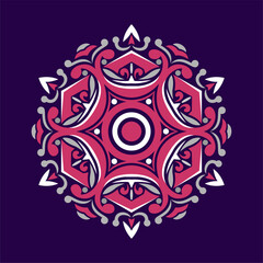 Modern mandala art vector design with a beautiful mix of colors, suitable for all advertising design needs, both for business card designs, banners, brochures and others. EPS format files