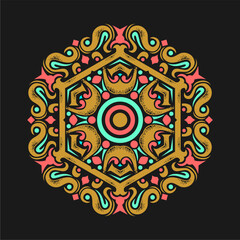 Modern mandala art vector design with a beautiful mix of colors, suitable for all advertising design needs, both for business card designs, banners, brochures and others. EPS format files
