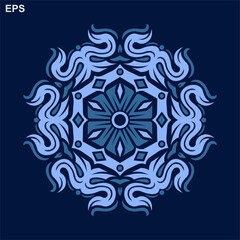 Modern mandala art vector design with a beautiful mix of colors, suitable for all advertising design needs, both for business card designs, banners, brochures and others. EPS format files