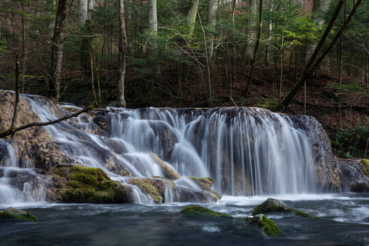 Mountain waterfall Beusnita in Romania