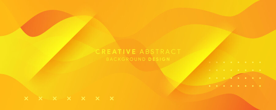 creative abstract background design graphic illustration vector idea modern art banner yellow template