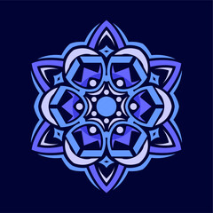 Obraz premium Modern mandala art vector design with a beautiful mix of colors, suitable for all advertising design needs, both for business card designs, banners, brochures and others. EPS format files