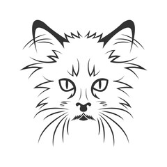Cat icon logo design