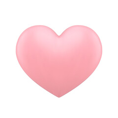 Pink elegant heart shape romantic holiday surprise premium toy balloon front view realistic vector
