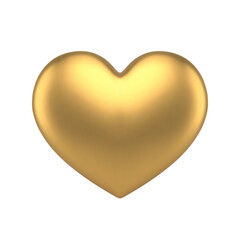 Golden heart balloon premium love like enamored relationship toy 3d icon realistic vector